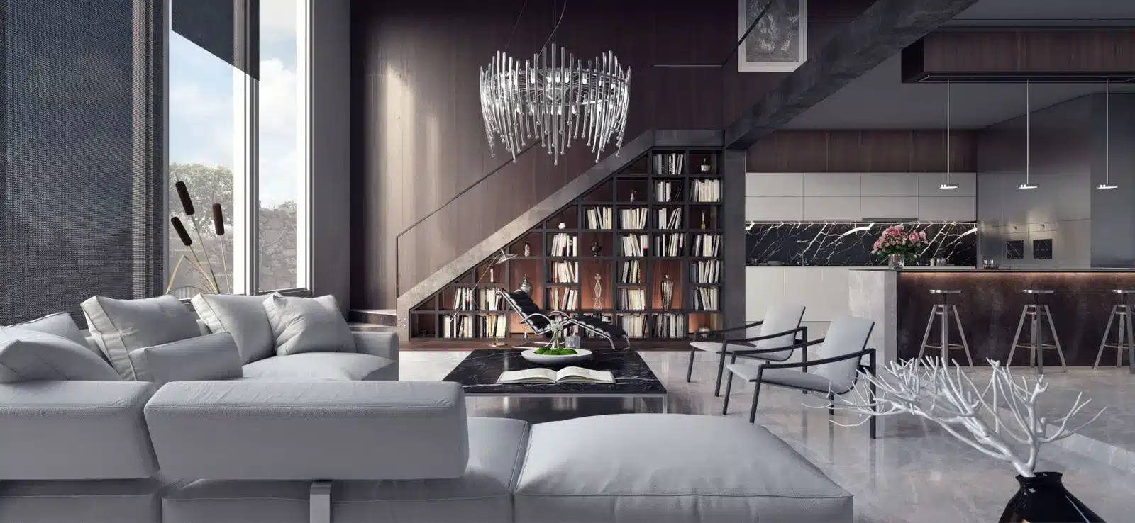 Modern interior living room in a Fort Bragg area home