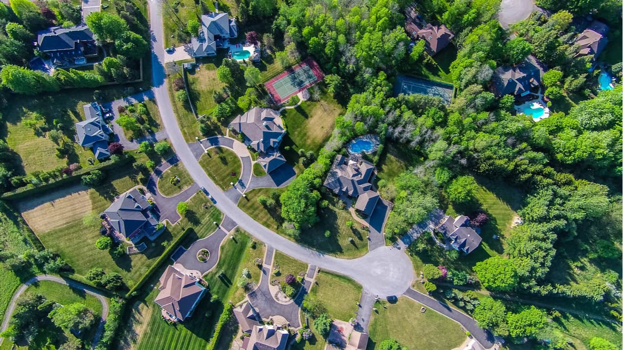 Residential community along the Mendocino Coast near Fort Bragg